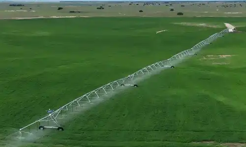 How long can a center pivot irrigation system be